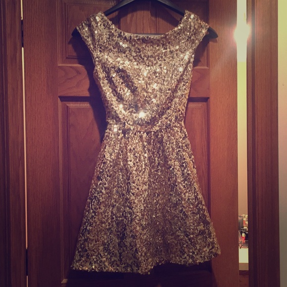 Gold Sequin Dress - Picture 3 of 8